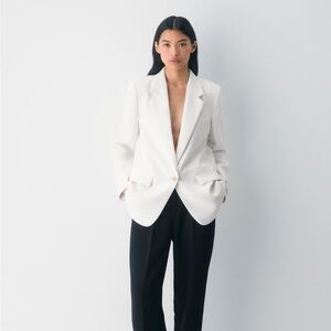 Aritzia Wilfred Generation Blazer in Light Birch Crepette